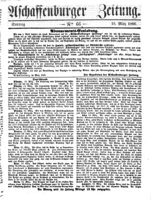 Aschaffenburger Zeitung Sonntag 18. März 1866