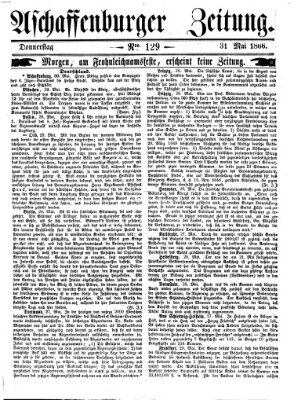 Aschaffenburger Zeitung Donnerstag 31. Mai 1866