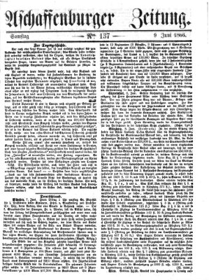 Aschaffenburger Zeitung Samstag 9. Juni 1866