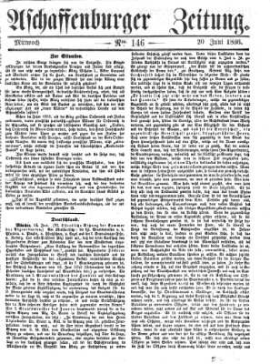 Aschaffenburger Zeitung Mittwoch 20. Juni 1866