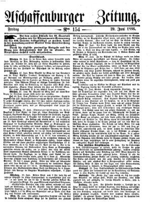 Aschaffenburger Zeitung Freitag 29. Juni 1866