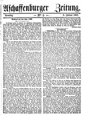 Aschaffenburger Zeitung Samstag 5. Januar 1867