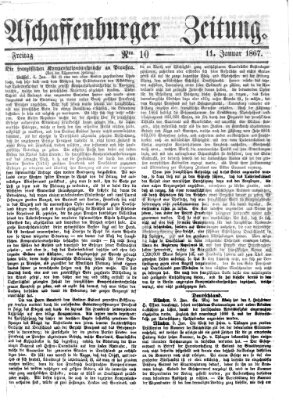 Aschaffenburger Zeitung Freitag 11. Januar 1867