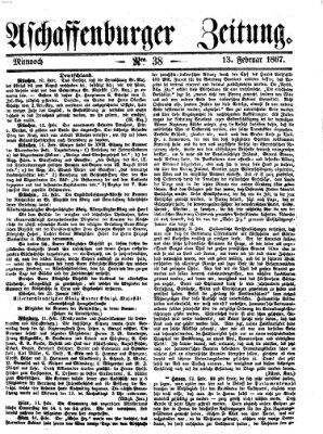 Aschaffenburger Zeitung Mittwoch 13. Februar 1867