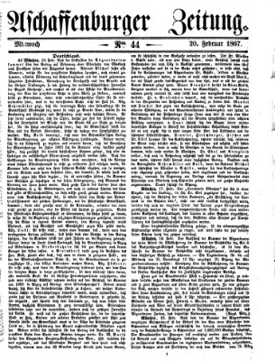 Aschaffenburger Zeitung Mittwoch 20. Februar 1867