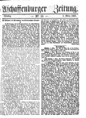 Aschaffenburger Zeitung Dienstag 5. März 1867