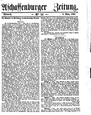 Aschaffenburger Zeitung Mittwoch 6. März 1867