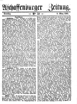 Aschaffenburger Zeitung Samstag 9. März 1867