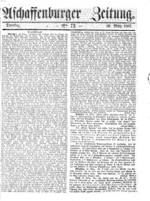 Aschaffenburger Zeitung Dienstag 26. März 1867