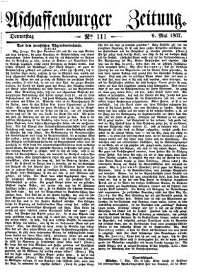 Aschaffenburger Zeitung Donnerstag 9. Mai 1867