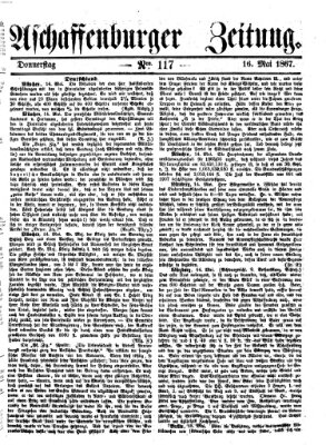 Aschaffenburger Zeitung Donnerstag 16. Mai 1867