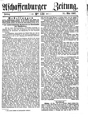 Aschaffenburger Zeitung Freitag 31. Mai 1867