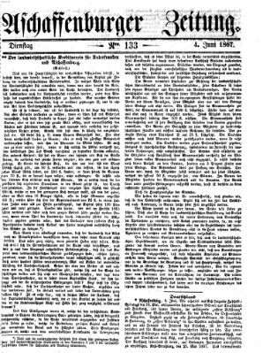 Aschaffenburger Zeitung Dienstag 4. Juni 1867