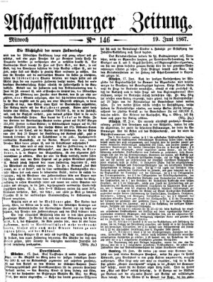 Aschaffenburger Zeitung Mittwoch 19. Juni 1867