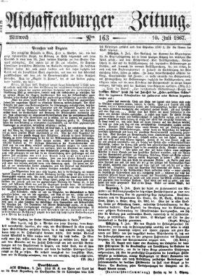 Aschaffenburger Zeitung Mittwoch 10. Juli 1867