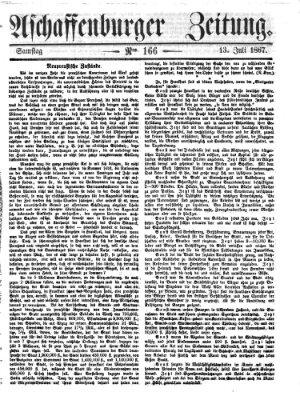 Aschaffenburger Zeitung Samstag 13. Juli 1867