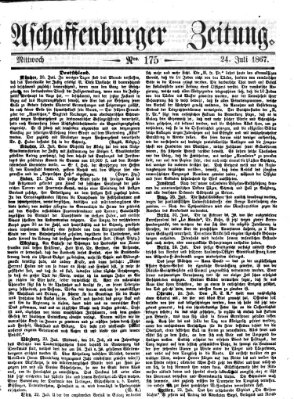 Aschaffenburger Zeitung Mittwoch 24. Juli 1867