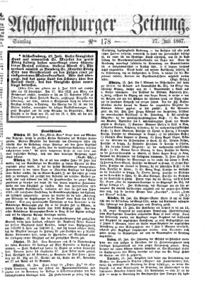 Aschaffenburger Zeitung Samstag 27. Juli 1867