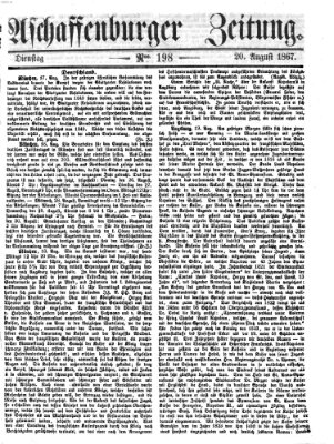 Aschaffenburger Zeitung Dienstag 20. August 1867