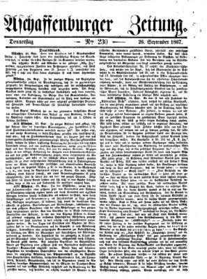 Aschaffenburger Zeitung Donnerstag 26. September 1867