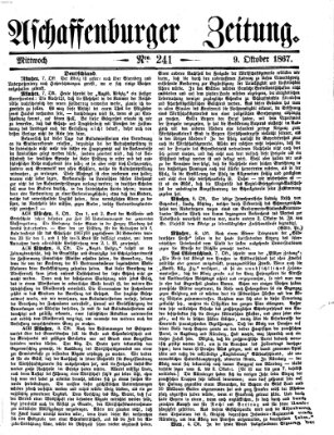 Aschaffenburger Zeitung Mittwoch 9. Oktober 1867