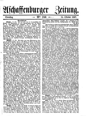 Aschaffenburger Zeitung Dienstag 15. Oktober 1867