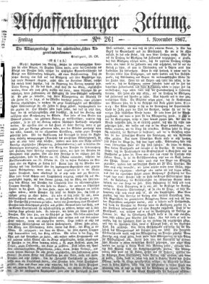 Aschaffenburger Zeitung Freitag 1. November 1867