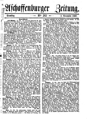 Aschaffenburger Zeitung Samstag 2. November 1867