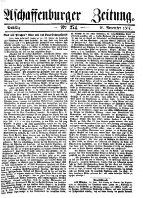 Aschaffenburger Zeitung Samstag 16. November 1867