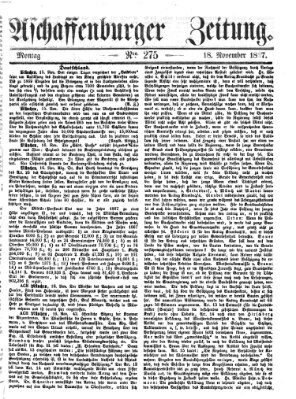 Aschaffenburger Zeitung Montag 18. November 1867