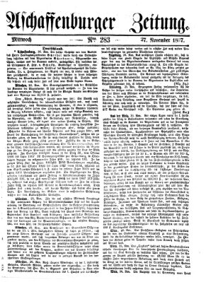 Aschaffenburger Zeitung Mittwoch 27. November 1867