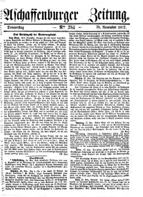 Aschaffenburger Zeitung Donnerstag 28. November 1867