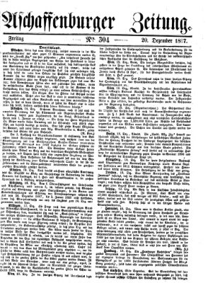 Aschaffenburger Zeitung Freitag 20. Dezember 1867