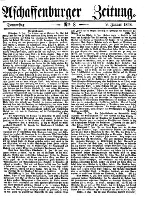 Aschaffenburger Zeitung Donnerstag 9. Januar 1868