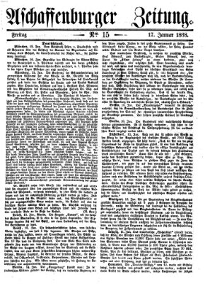 Aschaffenburger Zeitung Freitag 17. Januar 1868