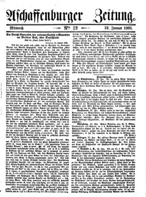 Aschaffenburger Zeitung Mittwoch 22. Januar 1868