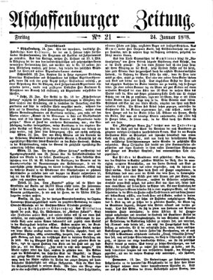 Aschaffenburger Zeitung Freitag 24. Januar 1868