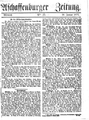 Aschaffenburger Zeitung Mittwoch 29. Januar 1868