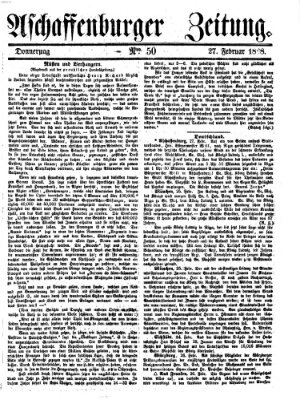 Aschaffenburger Zeitung Donnerstag 27. Februar 1868