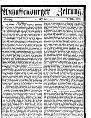 Aschaffenburger Zeitung Samstag 7. März 1868