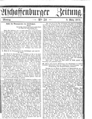 Aschaffenburger Zeitung Montag 9. März 1868