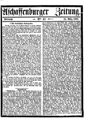 Aschaffenburger Zeitung Mittwoch 11. März 1868