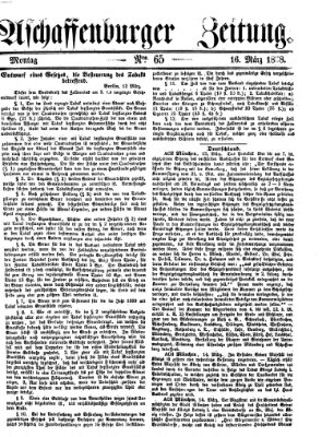 Aschaffenburger Zeitung Montag 16. März 1868