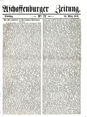 Aschaffenburger Zeitung Dienstag 24. März 1868