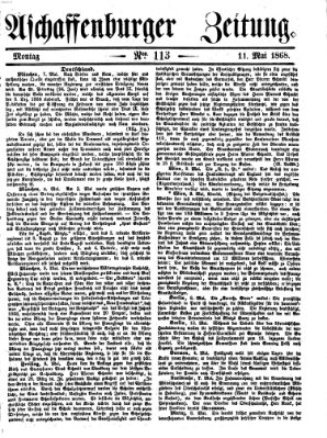 Aschaffenburger Zeitung Montag 11. Mai 1868