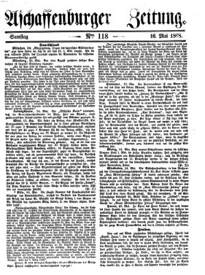 Aschaffenburger Zeitung Samstag 16. Mai 1868