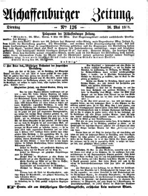 Aschaffenburger Zeitung Dienstag 26. Mai 1868