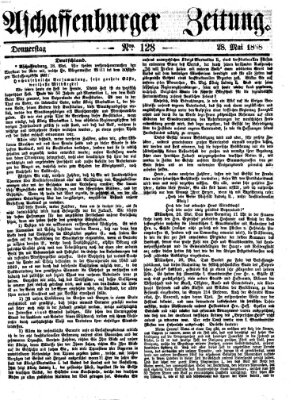 Aschaffenburger Zeitung Donnerstag 28. Mai 1868