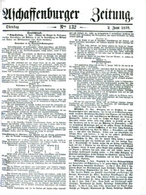 Aschaffenburger Zeitung Dienstag 2. Juni 1868