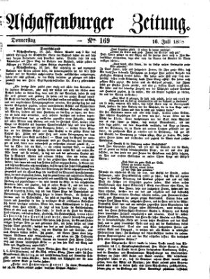 Aschaffenburger Zeitung Donnerstag 16. Juli 1868